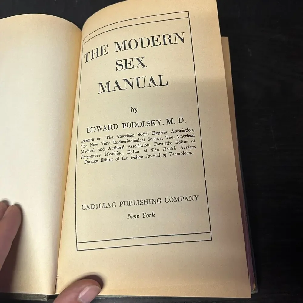The Modern Sex Manual by Edward Podolsky 1963 Hardcover